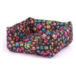 GOBYPET Desenli Kedi-Köpek Yatağı, Küçük Irk Köpek Yatağı, Yumuşak Kedi Yatağı, Köpek Yatağı Minder 45X50X22 cm