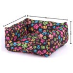 GOBYPET Desenli Kedi-Köpek Yatağı, Küçük Irk Köpek Yatağı, Yumuşak Kedi Yatağı, Köpek Yatağı Minder 45X50X22 cm - Görsel 4