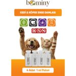 Bominy Pet Kedi Köpek Dış Parazit Ense Damla Hijyen Tüy ve Deri Bakımı 4 Adet 1 Ml Dış Parazit - Görsel 5