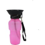 Teknotrust 500ML Seyahat Köpek Suluğu Pembe, Taşınabilir ve Pratik Köpek Su Şişesi
