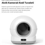 Xenon Smart Akıllı Otomatik Kameralı Kedi Tuvaleti Paslanmaz Çelik Kaseli 5LT Mama Kabı Çelik Hazneli Su Pınarı ve Filtre 4'lü Pet Seti - Görsel 3