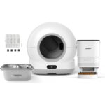 Xenon Smart Akıllı Otomatik Kedi Tuvaleti Paslanmaz Çelik Kaseli Mama Kabı Çelik Hazneli Su Pınarı ve Filtre 4'lü Pet Seti