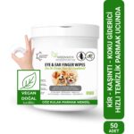 Greenwich Göz Kulak Temizleme Parmak Mendil Tahriş Giderici Hijyenik Islak Mendil Kedi Köpek Vegan Bitkisel Içerikli 50 Adet