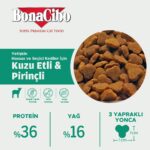 BonaCibo Adult Cat Kuzu ve Pirinçli Kedi Maması,  5 Kg, Tüm Irklar Için, Doğal, Şeker Içermez - Görsel 4