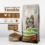Micho Adult Cat Tavuklu Yetişkin Kedi Maması 1,5 kg x 10 Adet, Tüm Irklar Için, Doğal, Şeker Içermez - Görsel 2