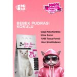 Mi Cat 20 Litre Bebek Pudrası Kokulu Kedi Kumu Koku Hapseden Aktif Karbonlu Süper Topaklanan ve Tozsuz - Görsel 5