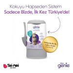 Litter Genie Yeni Nesil Ultra Koku Önleyici Kedi Kumu Çöp Kovası, Hediye Yedek Poşet