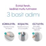 Litter Genie Yeni Nesil Ultra Koku Önleyici Kedi Kumu Çöp Kovası, Hediye Yedek Poşet - Görsel 3