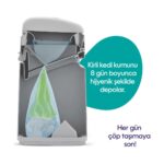 Litter Genie Yeni Nesil Ultra Koku Önleyici Kedi Kumu Çöp Kovası, Hediye Yedek Poşet - Görsel 5