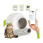 Wero Akıllı Otomatik Kedi Tuvaleti, Kızılötesi ve Ağırlık Sensörlü, 65lt Hazne, 9lt Çöp haznesi, App ile Kontrol