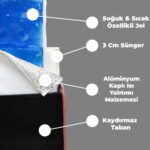 Jungolica Pet Products Thermo Mat, 2’si 1 Arada Jel Dolgulu, Kışın Isıtıcı & Yazın Serinletici Etkili Kedi ve Köpek Matı - Görsel 4