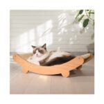 Jeina Doğal Sisal Kedi Tırmalama Yatağı - Sisal Halı Tırmalama Kolay Montaj Ahşap Yatak - Görsel 4