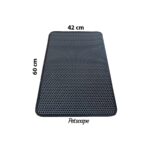 Petscape Elekli Kedi Tuvalet Önü Paspası Kedi Kumu Paspası Gri - 60x42cm Sert Plastik