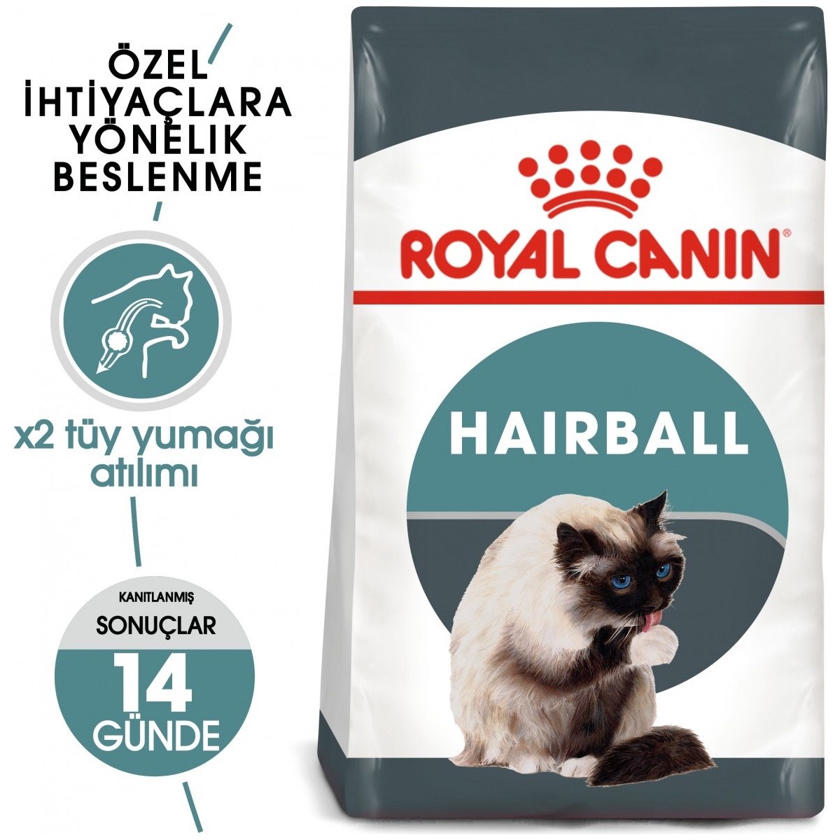110001159055756.jpg Royal Canin Hairball Care Tüy Yumağı Önleyici Kedi Maması 2 Kg - Görsel 1