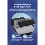 Kurtbay Şekil Lüks Kapalı Kedi Tuvaleti Için 2'li Filtre Dikdörtgen 6,5X18 cm (3 mm) - Görsel 2