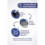 Kurtbay Şekil Lüks Kapalı Kedi Tuvaleti Için 2'li Filtre Dikdörtgen 6,5X18 cm (3 mm) - Görsel 3