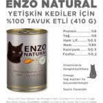 Enzo Natural Tavuk Etli Konserve Yaş Kedi Maması 410 GRX24 - Görsel 2