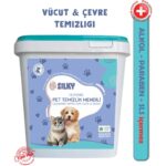 Silky - Evcil Hayvanlar İçin Tüy / Pati Temizleme Islak Mendili - Doğal Esans İçerik / 400 Adet