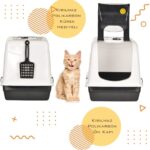 Yıldızhane Kırılmaz Kapaklı Büyük Kapalı Kedi Tuvaleti - Kürek Hediyeli - Görsel 5