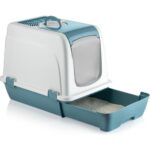 Milo Orta Boy Çekmeceli Kapalı Kedi Tuvaleti Kürek Hediyeli 47 x 39,5 x 55cm