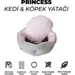 Jungolica Pet Products Princess, Çift Taraflı Minderli, Ultra Yumuşak, Kaydırmaz Tabanlı, Yıkanabilir Kedi ve Köpek Yatağı - Görsel 2