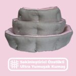 Jungolica Pet Products Princess, Çift Taraflı Minderli, Ultra Yumuşak, Kaydırmaz Tabanlı, Yıkanabilir Kedi ve Köpek Yatağı - Görsel 3