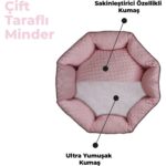 Jungolica Pet Products Princess, Çift Taraflı Minderli, Ultra Yumuşak, Kaydırmaz Tabanlı, Yıkanabilir Kedi ve Köpek Yatağı - Görsel 4