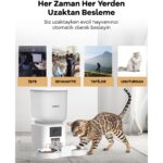 Whirtz Kameralı & Ses Kontrollü 7 Litre Akıllı Mama Kabı – Otomatik Besleme Çözümü - Uygulamadan Kontrollü - Görsel 3
