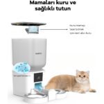 Whirtz Kameralı & Ses Kontrollü 7 Litre Akıllı Mama Kabı – Otomatik Besleme Çözümü - Uygulamadan Kontrollü - Görsel 4