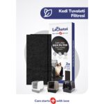 Kurtbay Şekil Lüks Kapalı Kedi Tuvaleti Için 2'li Filtre Dikdörtgen 6,5X18 cm (3 mm)