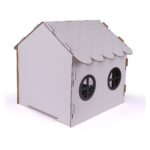 GOBYPET Ahşap Dekoratif Köpek Evi-Kulübesi, Küçük Irk Köpekler Için Kulübe, Köpek Kulübesi Beyaz-Siyah - Görsel 5