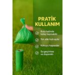 Febros 5 Rulo 25X35CM Pudra Kokulu Kedi Köpek Kaka Poşeti Kutulu Dayanıklı Pet Evcil Hayvan 5 Rulo 100 Adet - Görsel 2