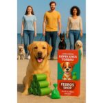 Febros 5 Rulo 25X35CM Pudra Kokulu Kedi Köpek Kaka Poşeti Kutulu Dayanıklı Pet Evcil Hayvan 5 Rulo 100 Adet - Görsel 5