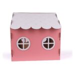 GOBYPET Ahşap Özel Isim Baskılı Dekoratif Köpek Evi-Kulübesi, Küçük Irk Köpekler Için Kulübe, Köpek Kulübesi Pembe - Görsel 5