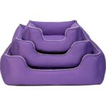 Zengezur Pet Comfort Alpha  Kedi ve Köpek Yatağı Mor W Beyaz Biye S 60X50CM - Görsel 4