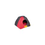 Fantastik Store Gigwi Üçgen Kanvas Kumaş Kedi ve Küçük Irk Köpek Yatağı Kırmızı/siyah 40X40X33 cm - Görsel 4