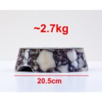 Marbelix Marmora - Büyük Boy Gerçek Mermer Kedi Köpek Mama Kabı & Su Kabı - Çelik Taslı Özel Tasarım - Görsel 3