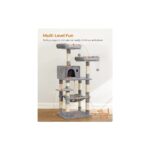 Kedi Ağacı, 143 cm Yüksekliğinde, Kedi Ağacı, 11 Tırmalama Direği, 2 Platform, 1 Kedi - Görsel 3