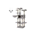 Tırmalama Ağacı, Xxl Kedi Ağacı, 164 Cm, Açık Gri PCT087W01