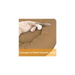 Beylini Kedi Köpek Yatağı Peluş Kumaş Minderli Konforlu Oyun Uyku Alanı Yatağı 50X50 (Kahverengi) - Görsel 2