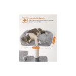 PCT161W01 Tırmalama Ağacı, 143 cm Yüksekliğinde, Kedi Ağacı, Çok Katlı Kedi Evi, 4 - Görsel 4