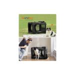 Köpek Kutusu, Köpek Çantası, Katlanabilir, 81 x 58 x 58 Cm, Siyah - Görsel 3