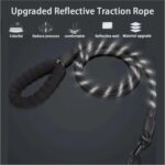 Belle Fusion Köpekler Için Gezdirme Tasması Reflektörlü 130 cm Halat Orta ve Büyük Boy Köpekler Için Siyah - Görsel 3