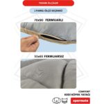 XPERMATE Comfort Köpek Minderi  Köpek Yatağı Kedi Yatağı Fermuarlı 70x90 Antrasit Bej - Görsel 3