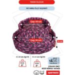 Xpermate Sünger Simit Küçük Irk Köpek Yatağı ve Kedi Yatağı 45 cm Kamuflaj - Görsel 3