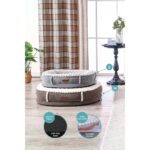 Evlen Home Collection Kürk Peluş Kedi Köpek Evcil Hayvan Yatağı PatiChill Yıkanabilir Kaymaz Taban Simba Lüks Ortopedik Su Geçirmez Gri - Görsel 4