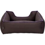 Zengezur Pet Comfort Alpha  Köpek Yatağı Kahverengi W Mor Biye M 80X65CM - Görsel 3