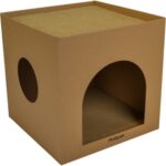 Rotipet Karton Kedi Evi ve Tırmalama Kutusu 32X32X32 cm –çift Fonksiyonlu Kedi Evi ve Tırmalaması - Görsel 2