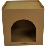 Rotipet Karton Kedi Evi ve Tırmalama Kutusu 32X32X32 cm –çift Fonksiyonlu Kedi Evi ve Tırmalaması - Görsel 3