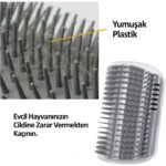 Go İthalat Pratik Kedi Tüyü Kaşıma ve Tarama Aparatı Duvara Monte Kaşıma Aleti (5263) - Görsel 3